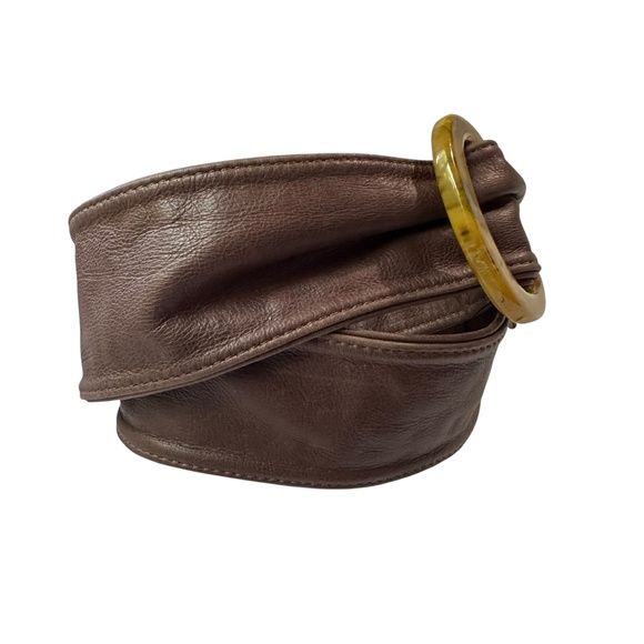 Genuine VICTORIA TEA Brown Genuine Leather Belt For Women Small - Picture 4 of 9